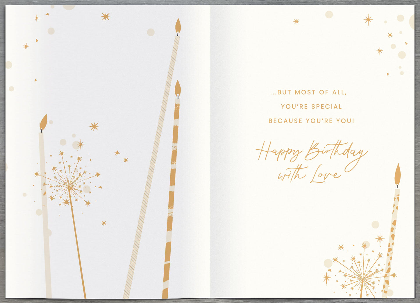 Gold Candles Son Birthday Card