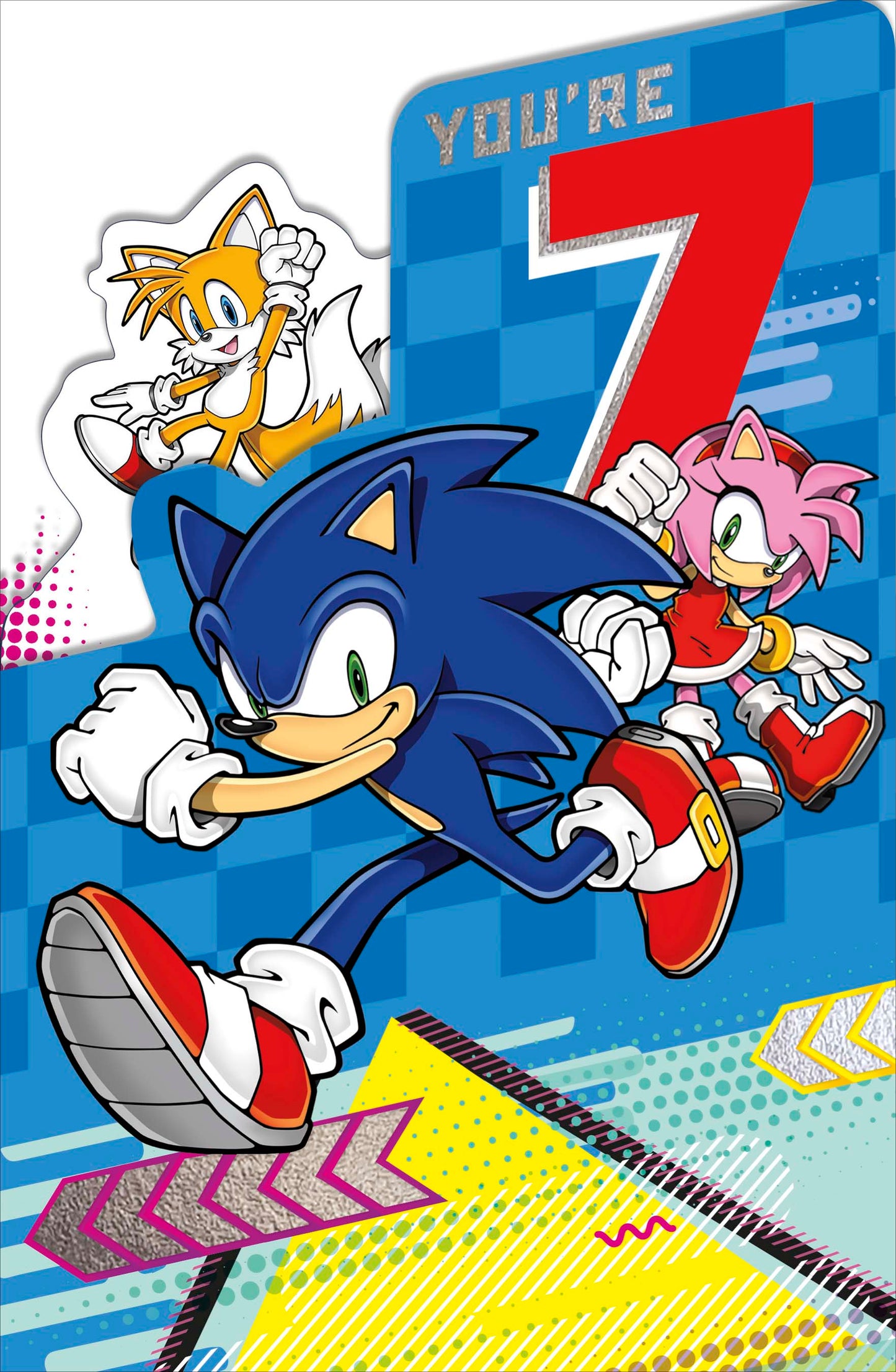Sonic The Hedgehog 7th Birthday Card