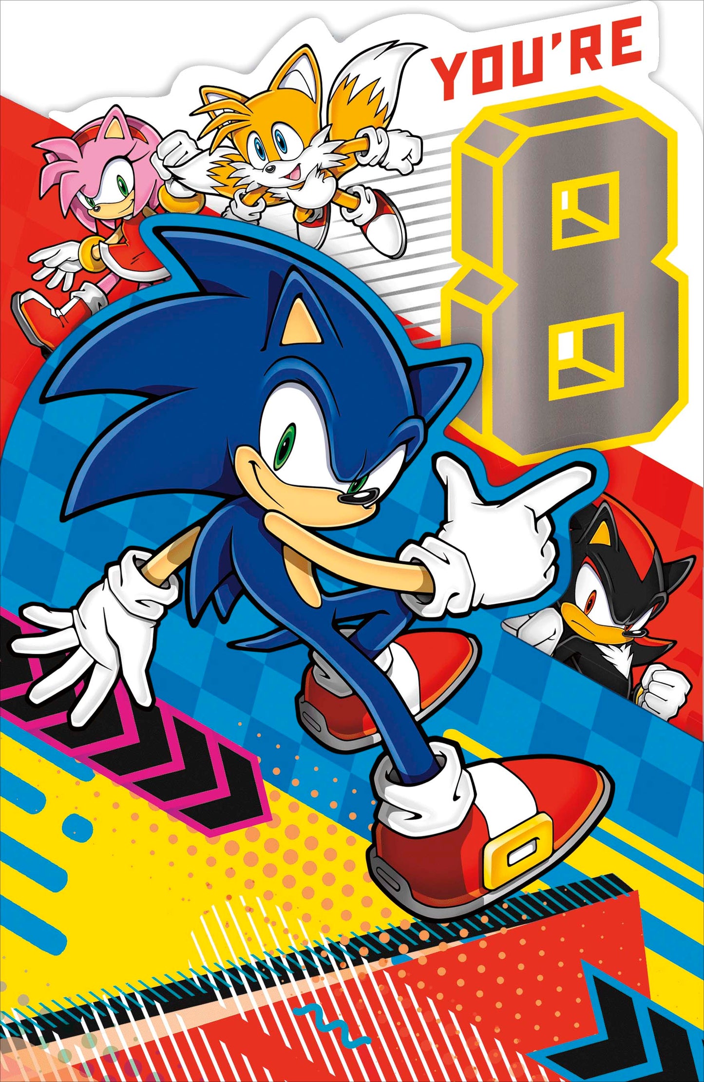 Sonic The Hedgehog 8th Birthday Card