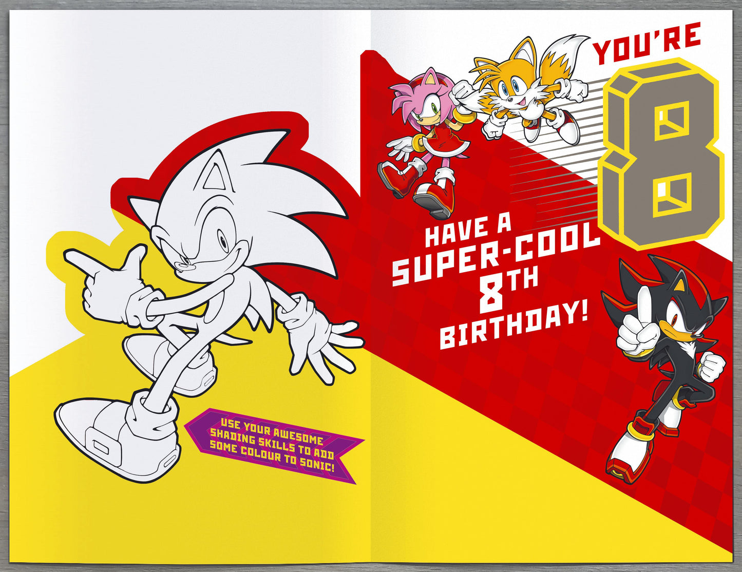 Sonic The Hedgehog 8th Birthday Card