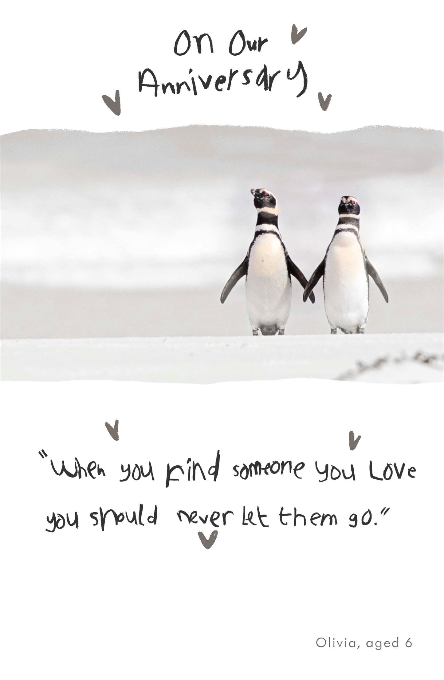 Penguins On Your Annivesary Card