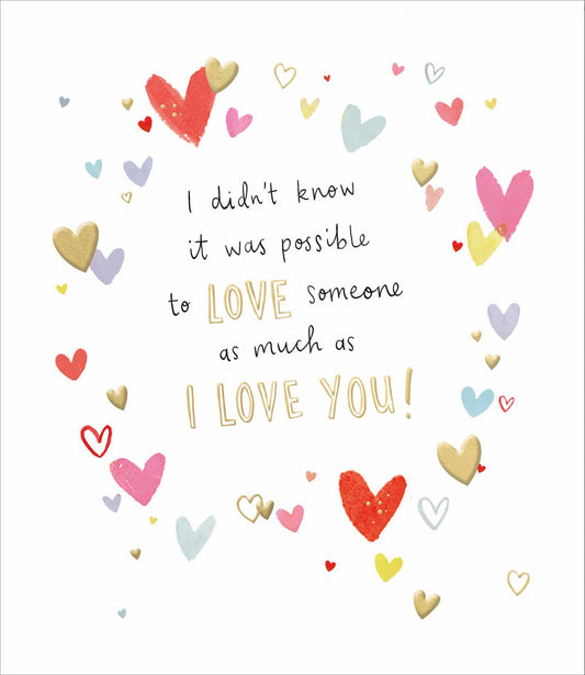 Hearts Love Someone As Much As I Love You Anniversary Card