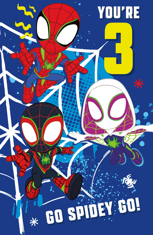 Spidey 3rd Birthday Card
