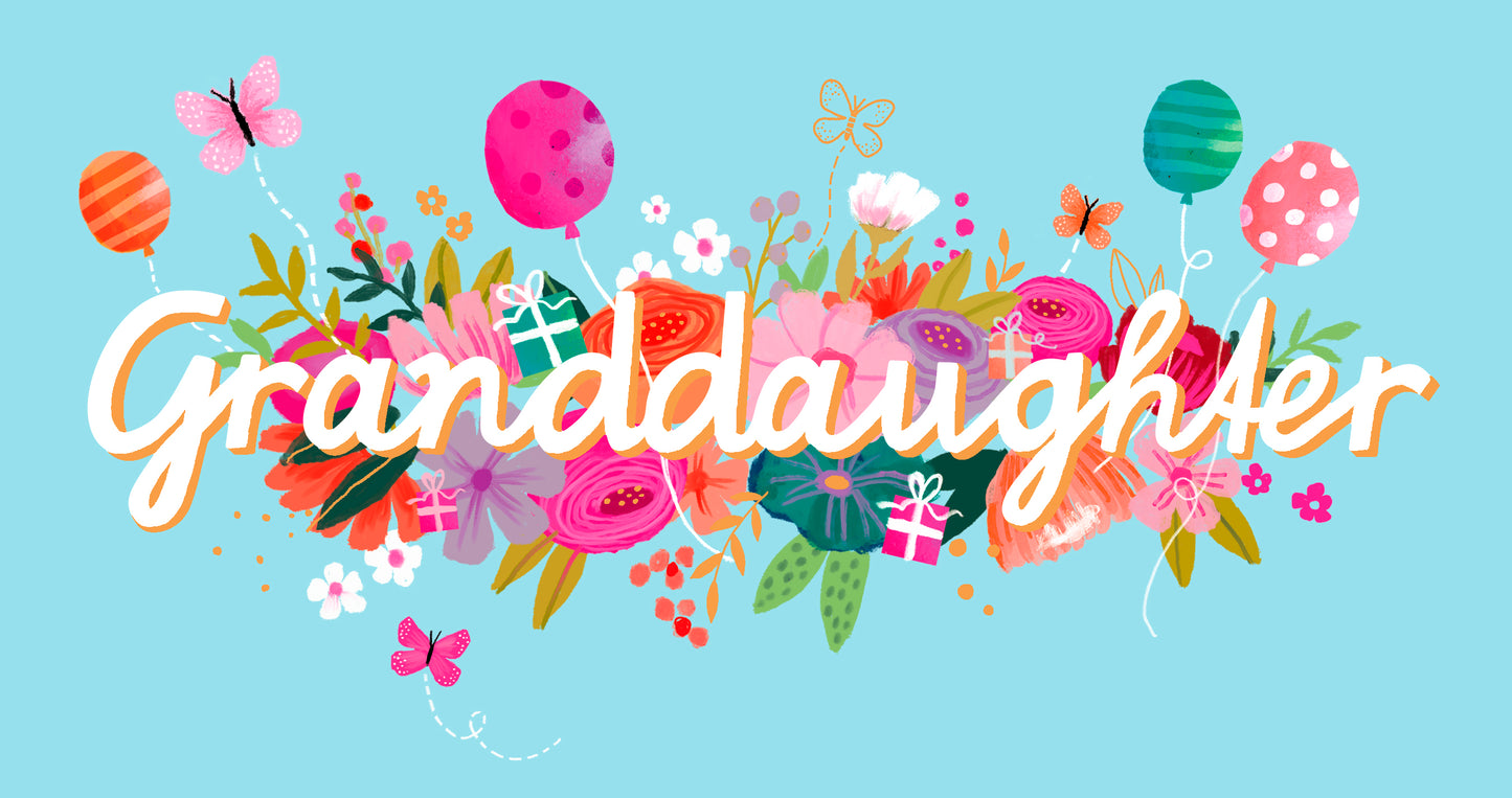Floral Granddaughter Birthday Card
