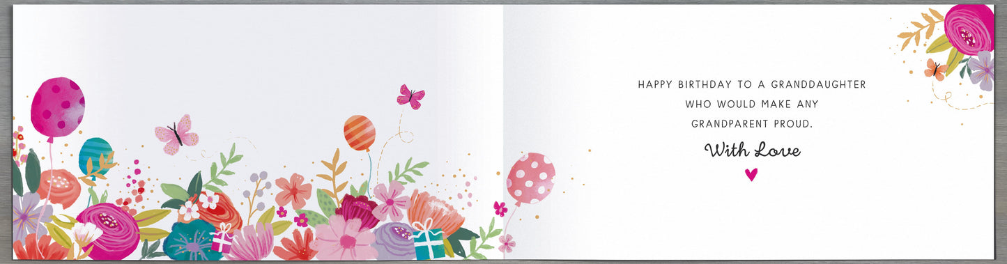 Floral Granddaughter Birthday Card