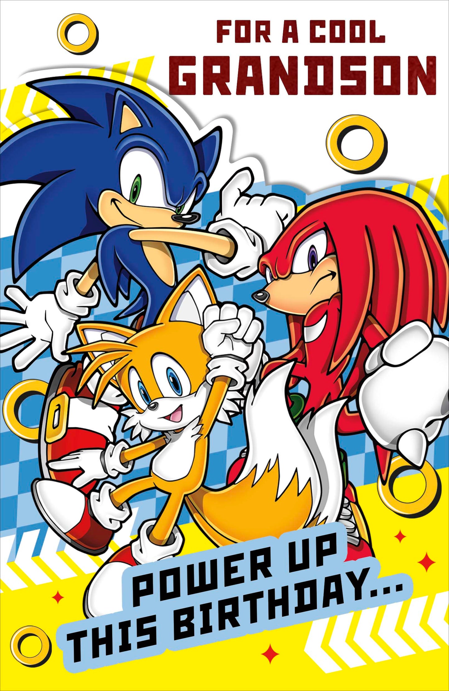 Sonic The Hedgehog Grandson Birthday Card