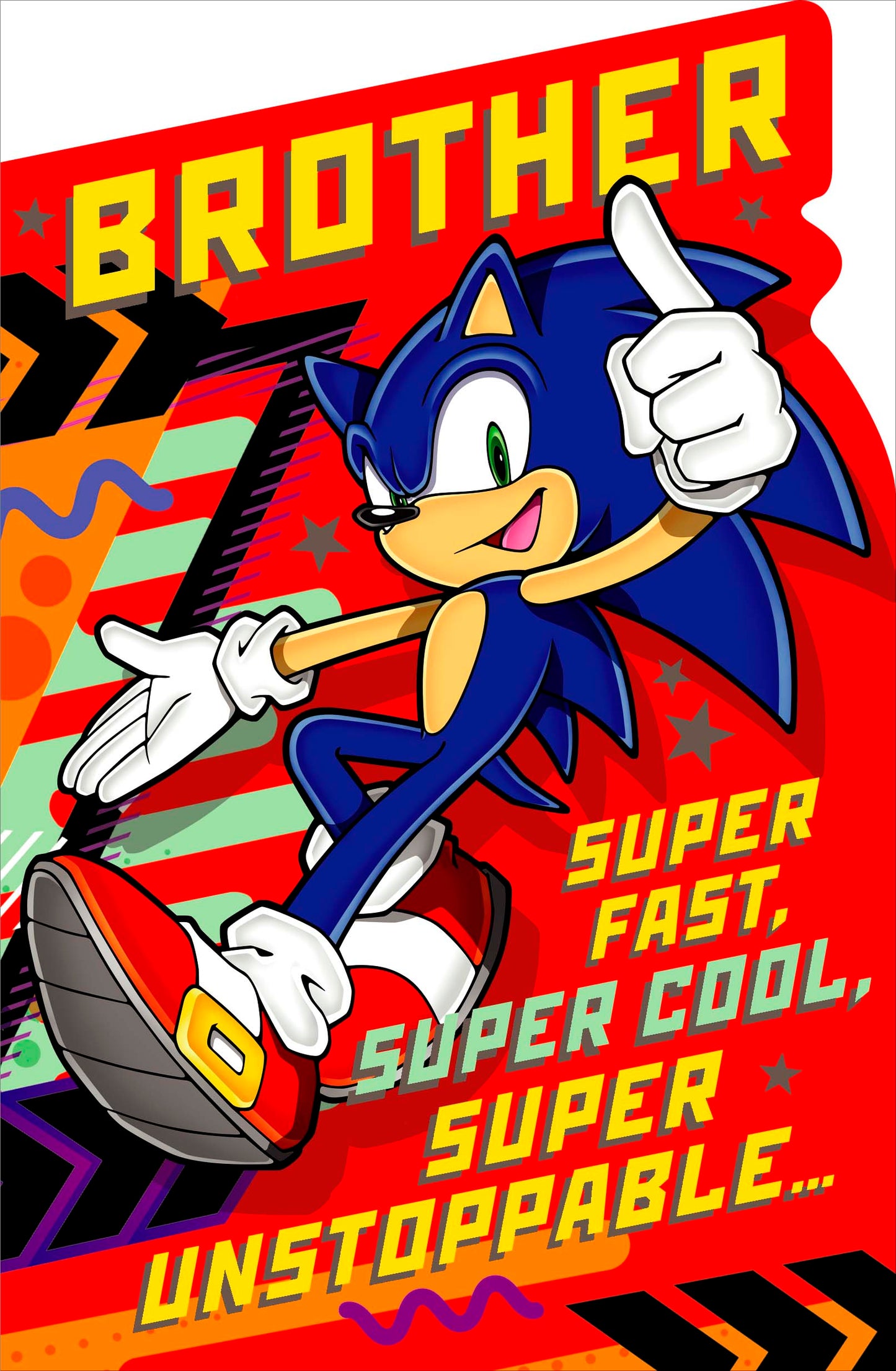 Sonic The Hedgehog Brother Birthday Card