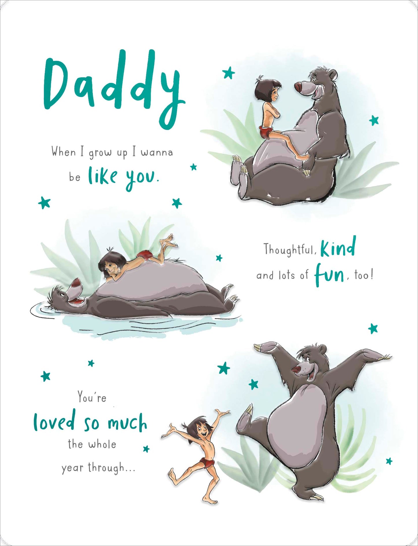 Jungle Book Daddy Birthday Card