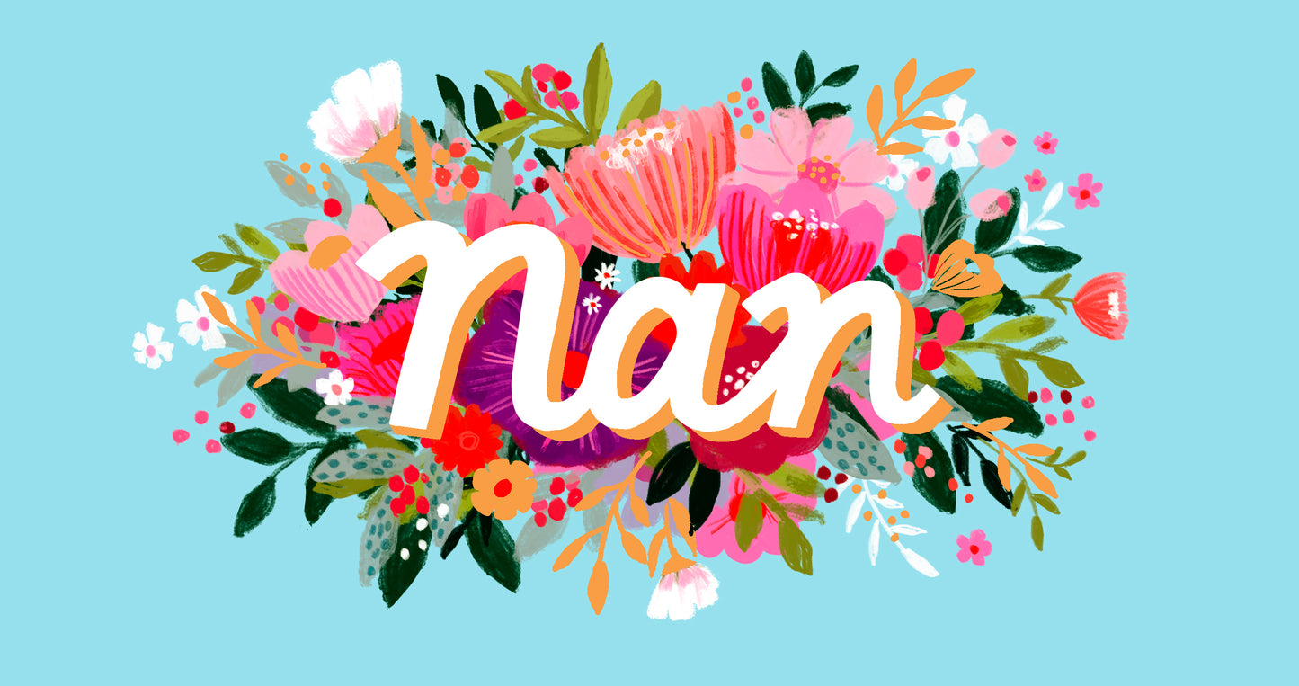 Floral Nan Birthday Card
