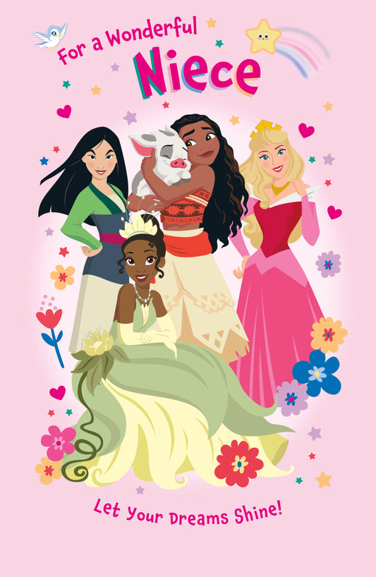 Disney Princesses Niece Birthday Card