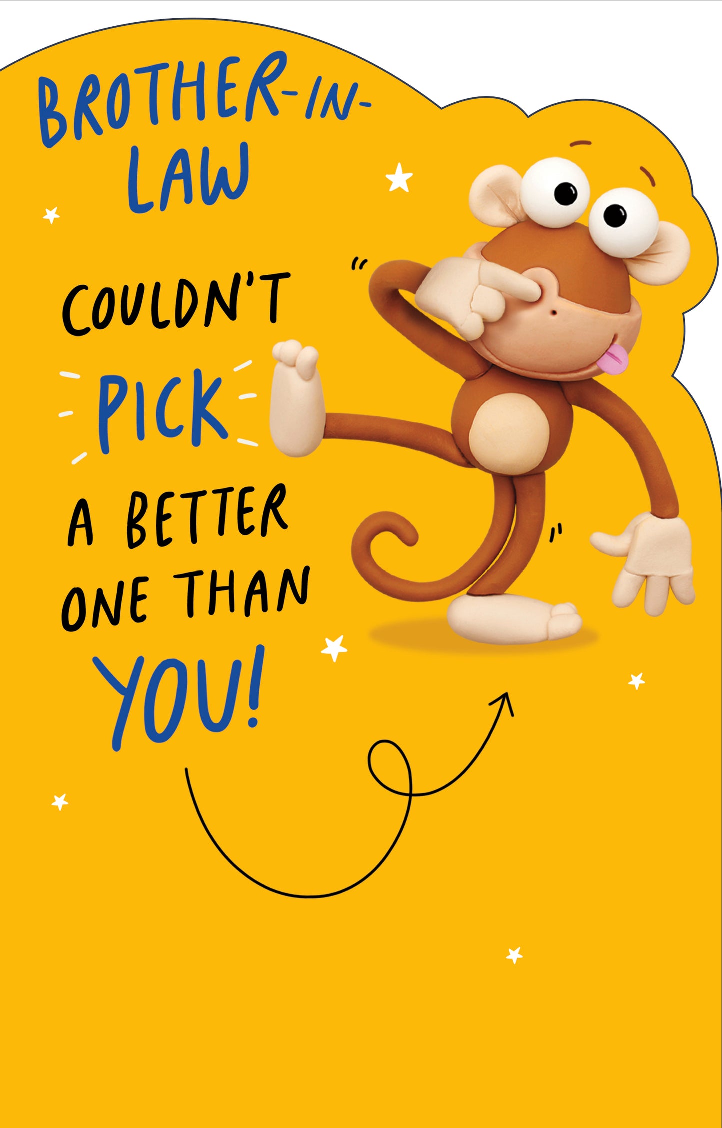 Monkey Brother-In-Law Birthday Card