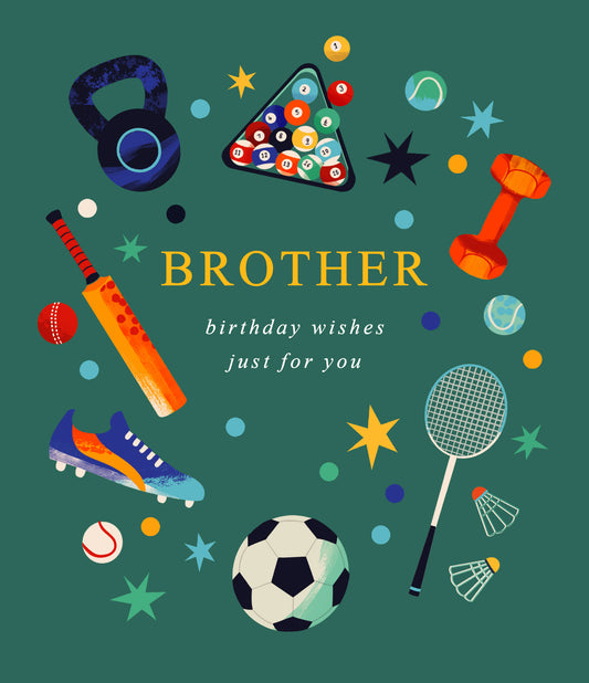 Sports Brother Birthday Card