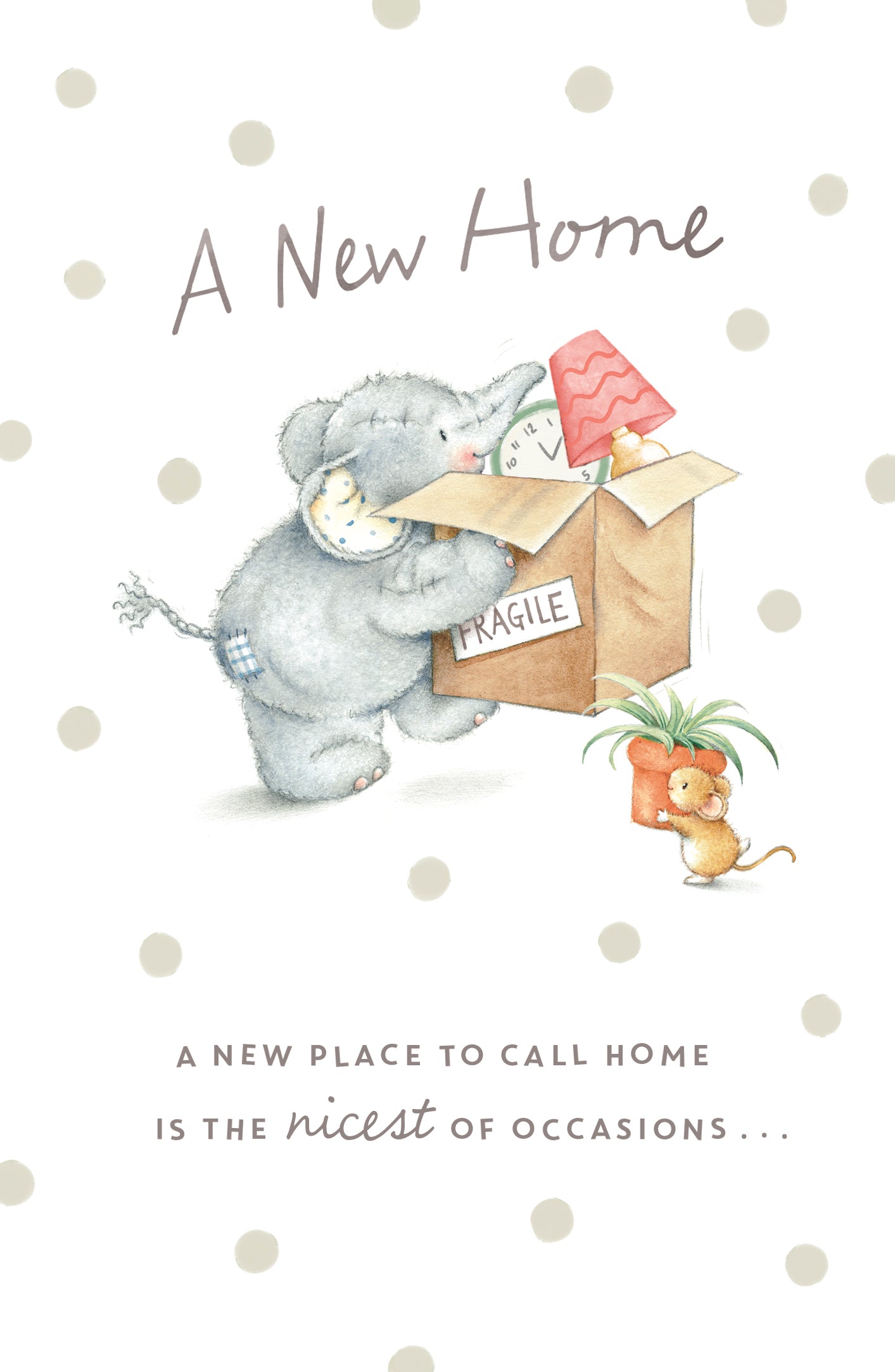 Elephant & Mouse New Home Card