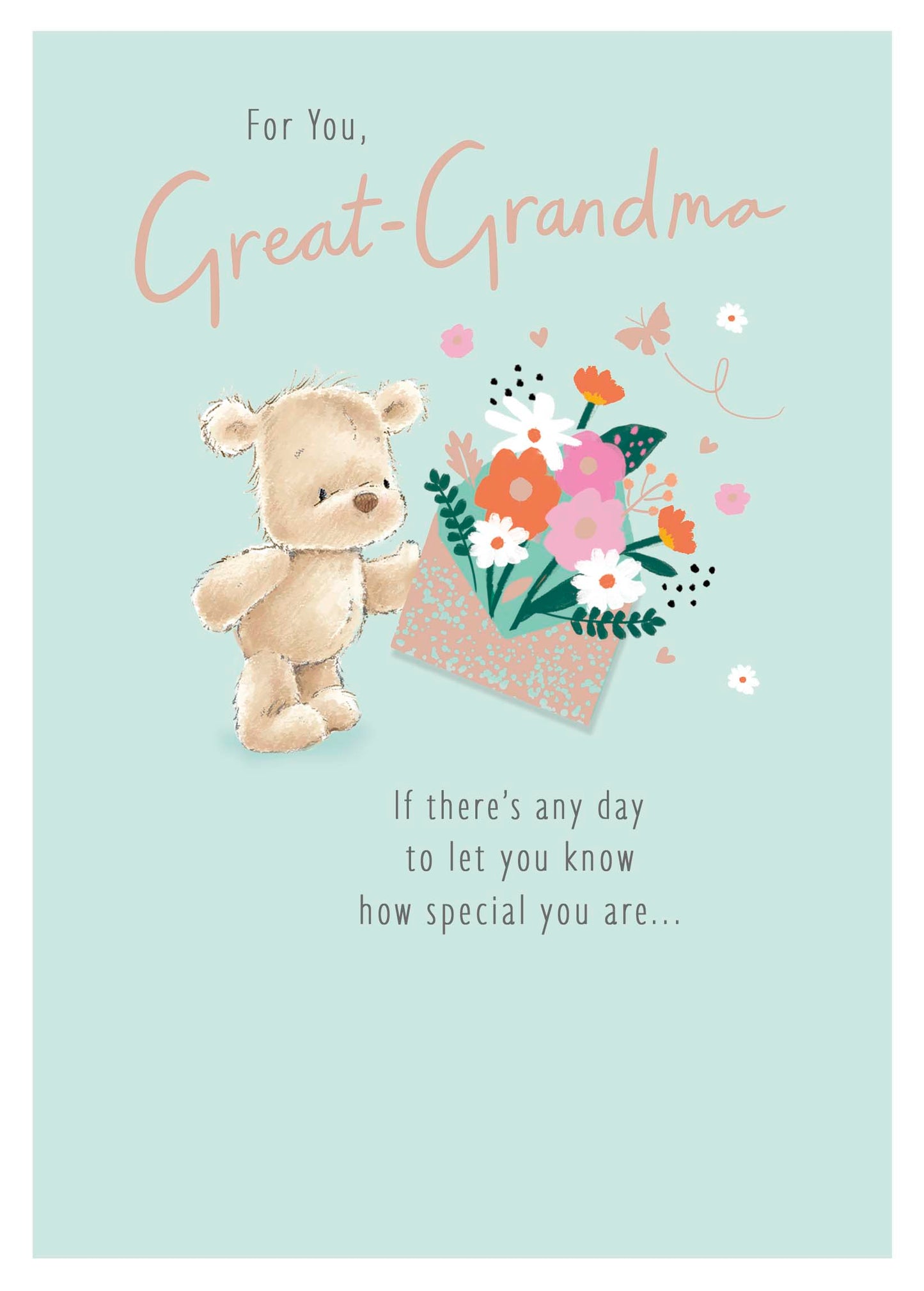 Floral Bear Great Grandma Birthday Card