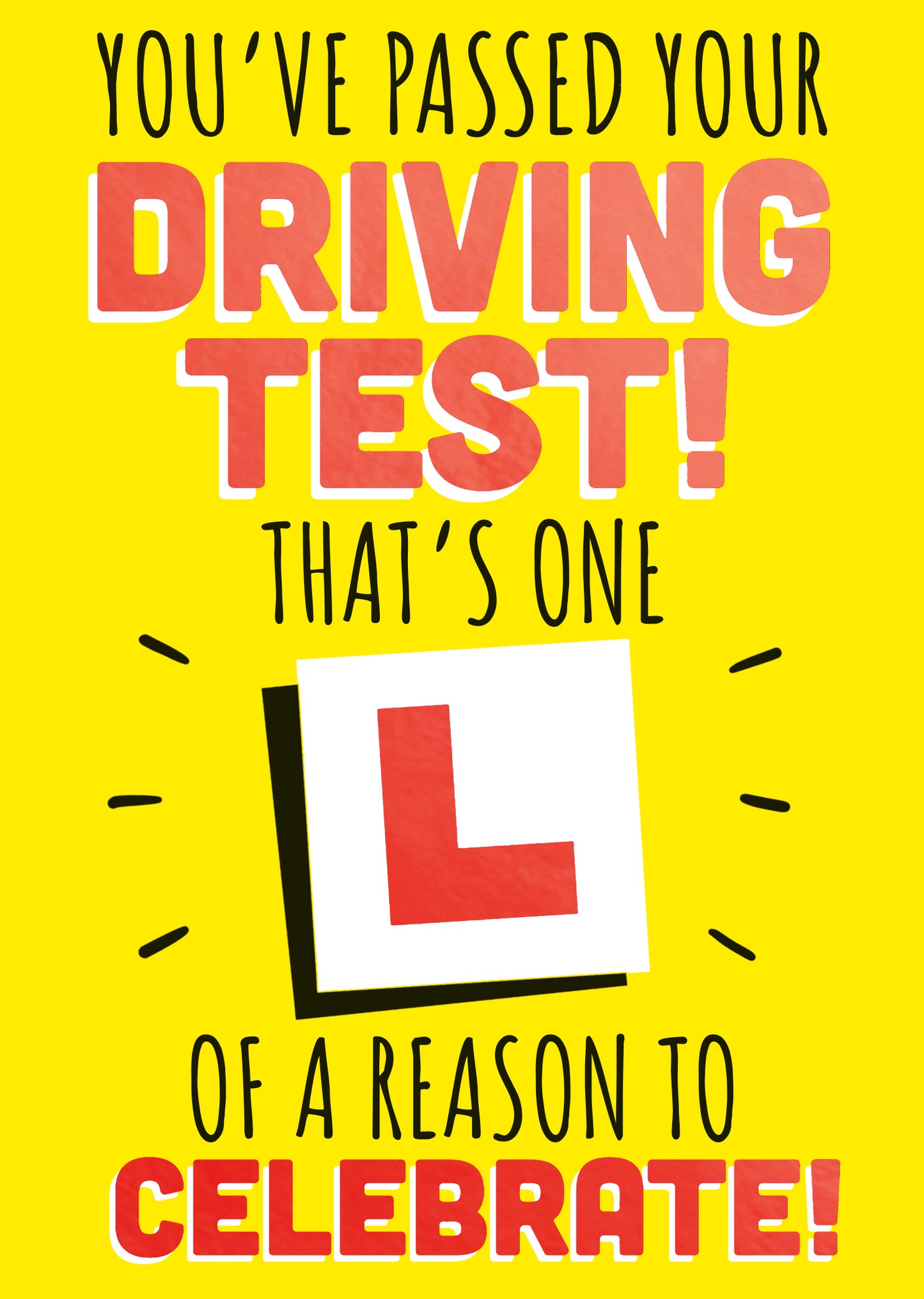You've Passed Your Driving Test! Card