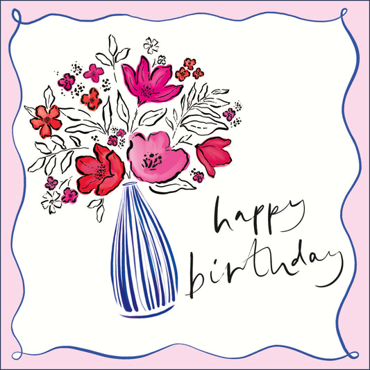 Flower Vase Birthday Card
