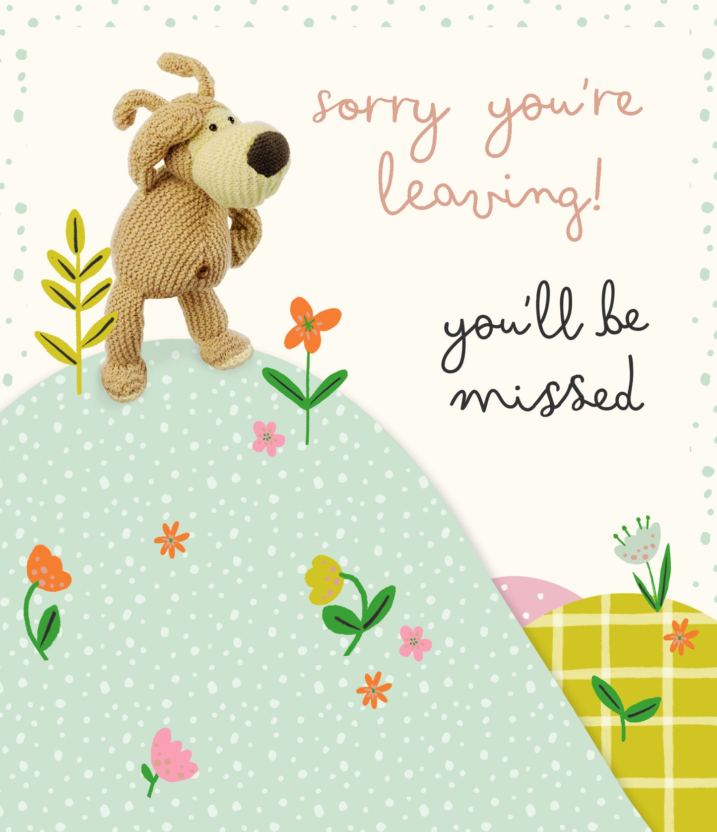 Boofle Sorry You're Leaving Card