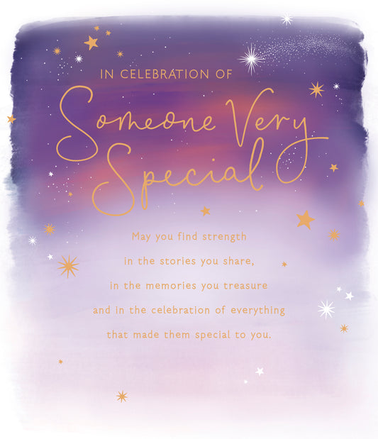 Celebration Of Someone Very Special Sympathy Card