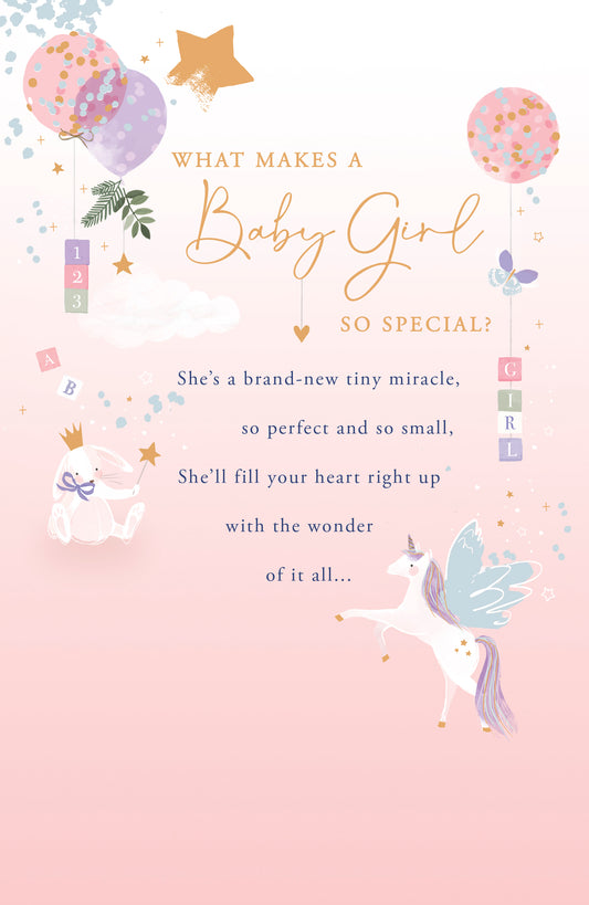 What Makes A Baby Girl So Special? Card