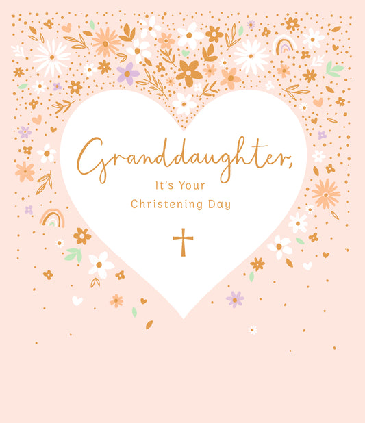 Granddaughter Christening Day Card