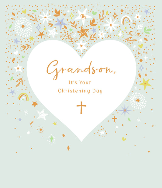 Grandson Christening Day Card