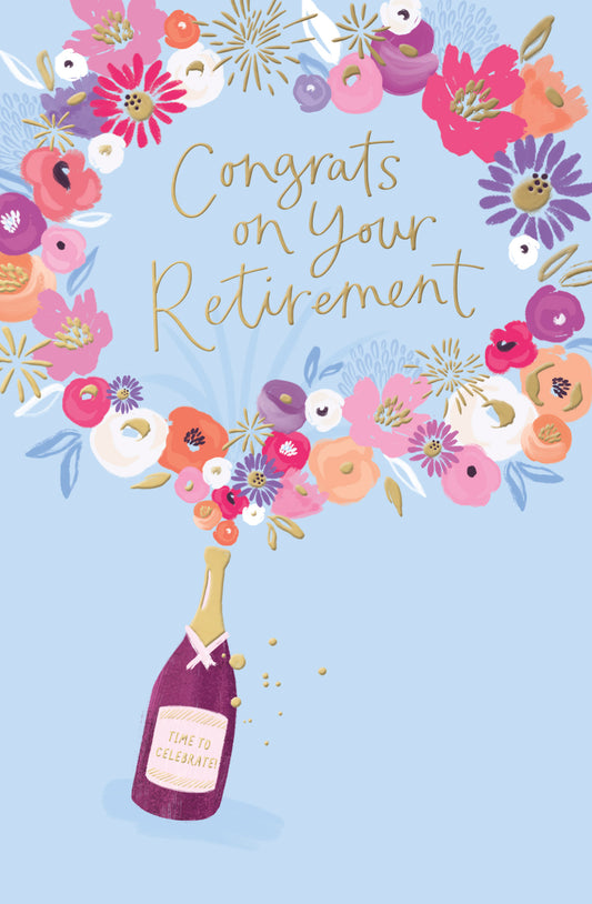 Floral Retirement Card