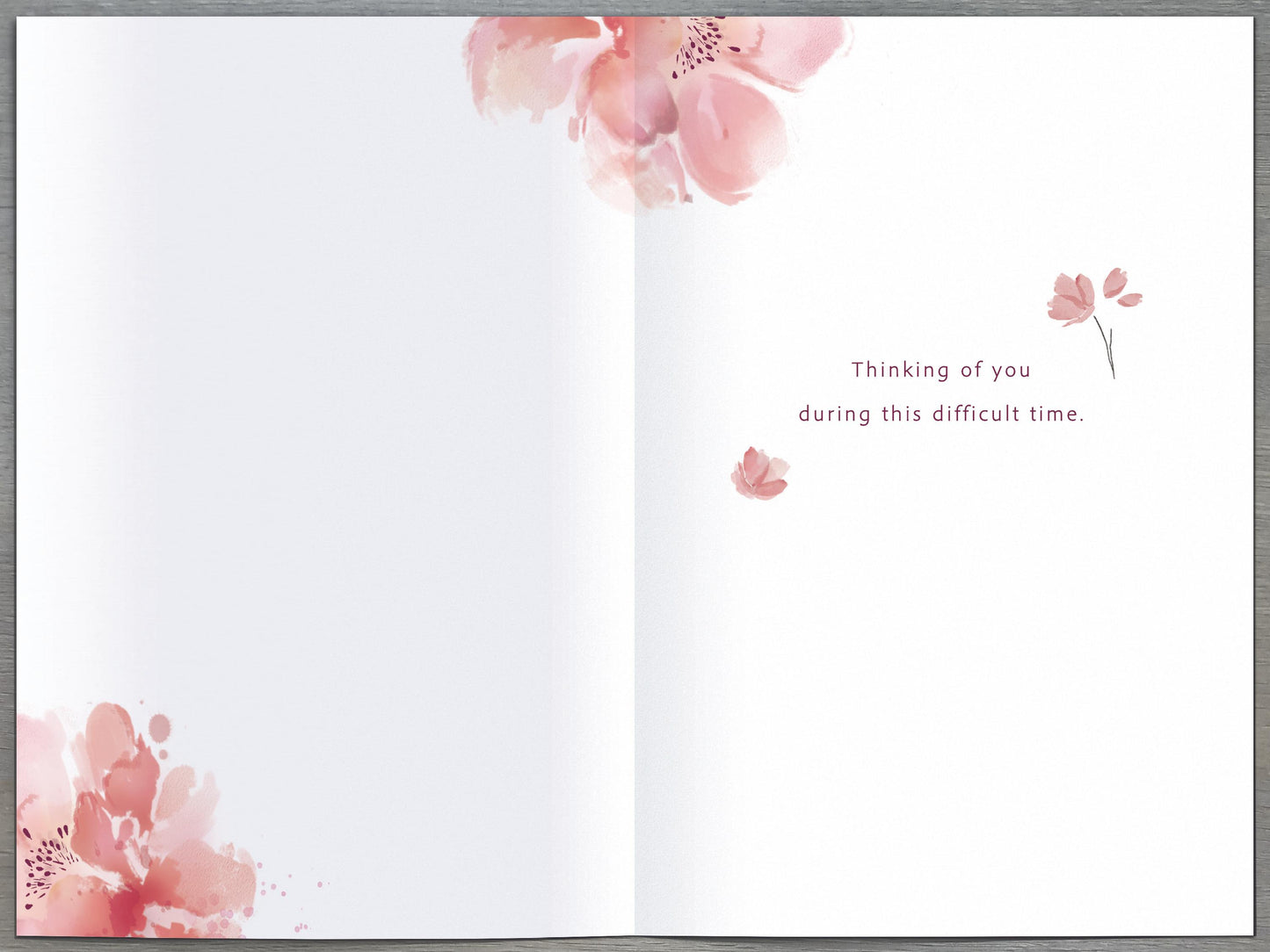 Red Floral They Will Always Be Loved Sympathy Card