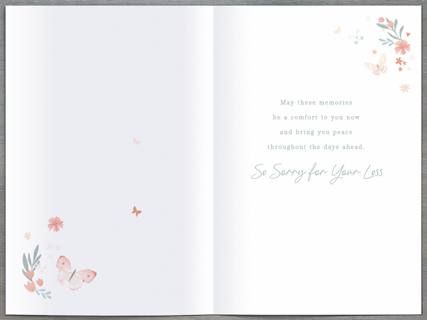 Butterflies Sympathy Loss Of Your Mam Card