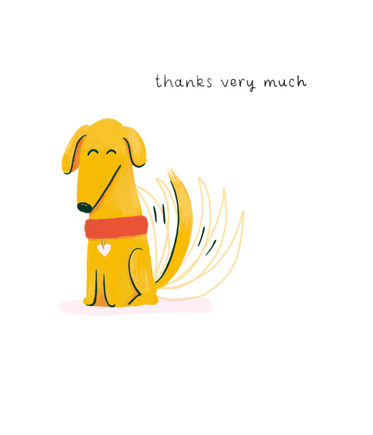 Wagging Dog Thanks Very Much Card