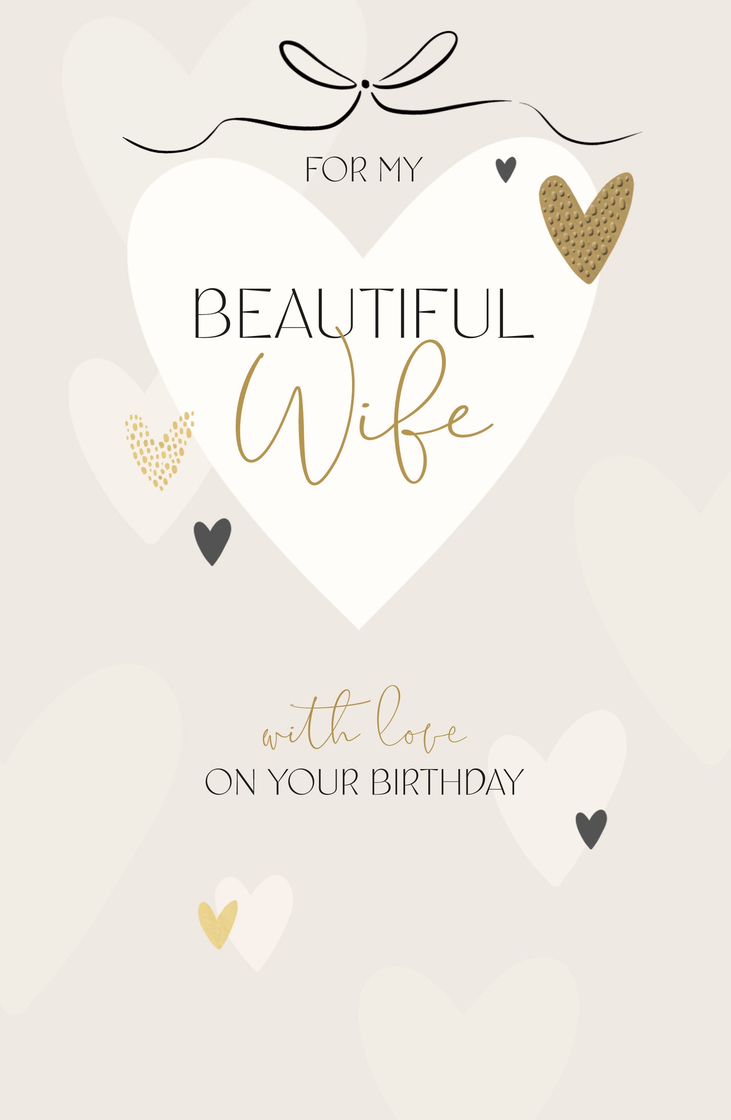 Hearts Wife Birthday Card