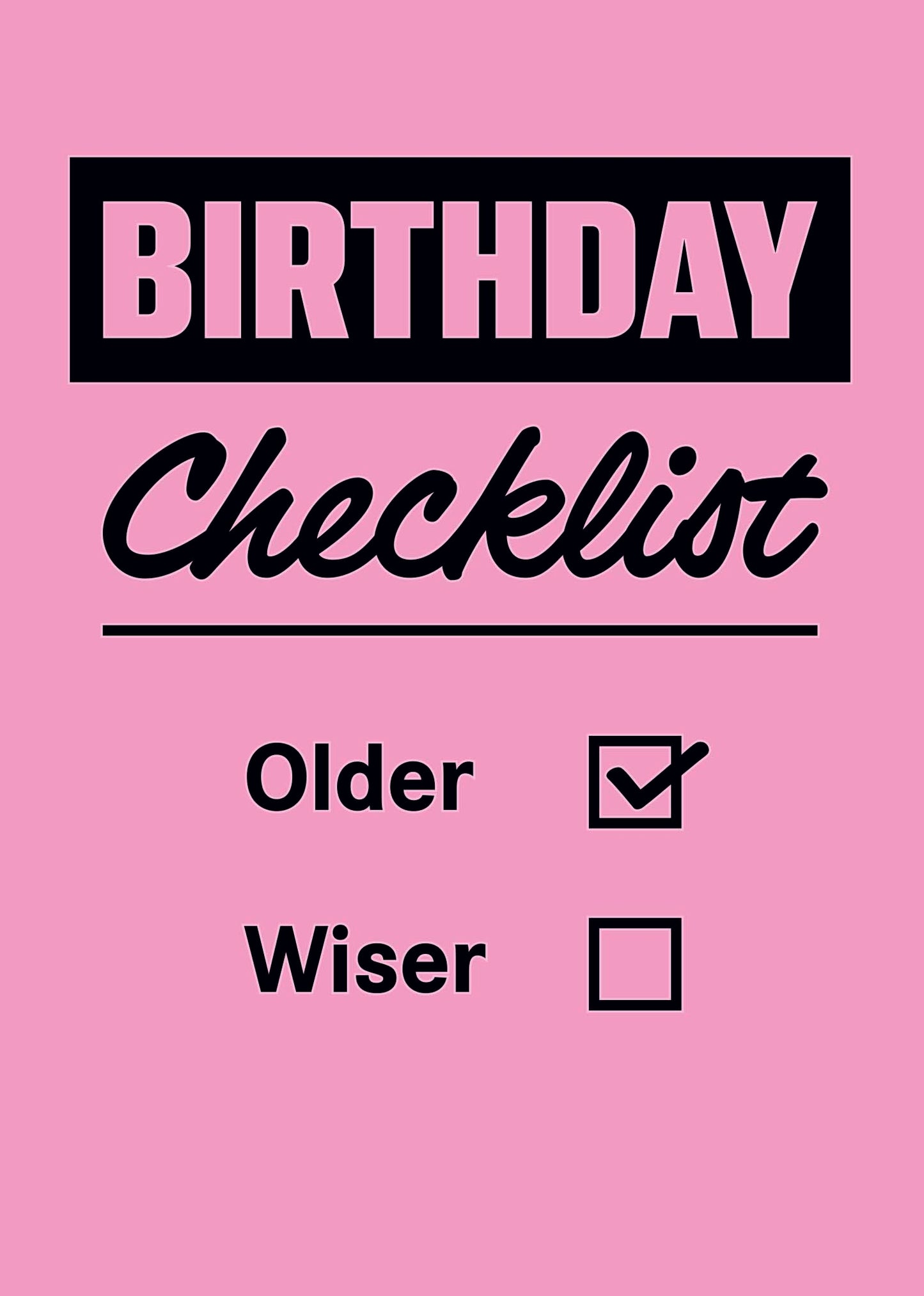Birthday Checklist Card