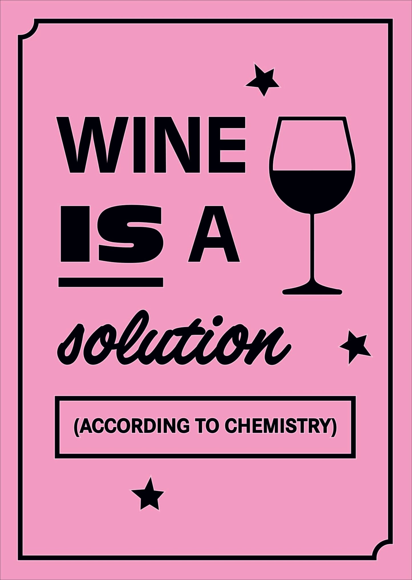 Wine Is A Solution Card