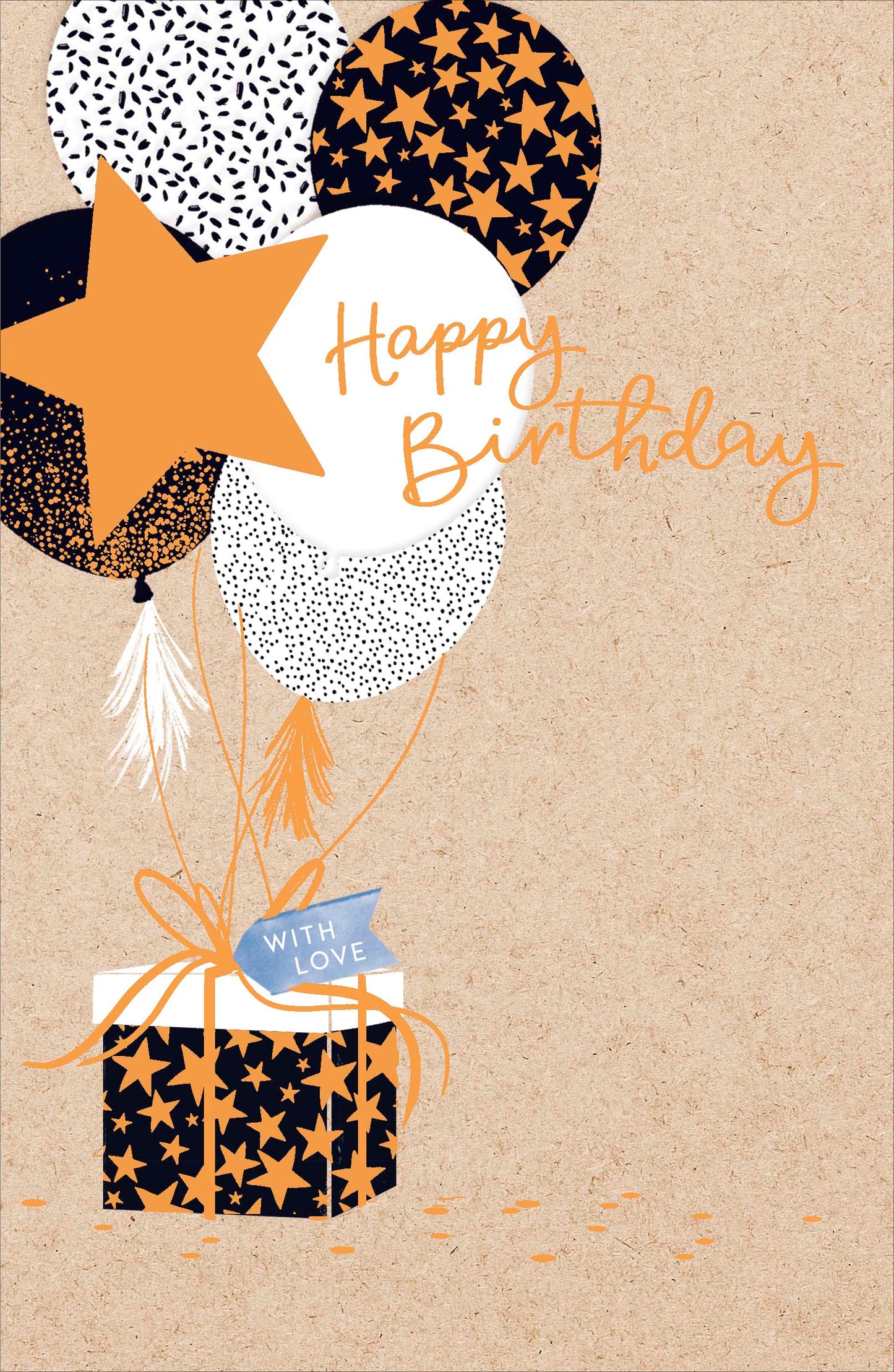 Navy & Gold Birthday Card