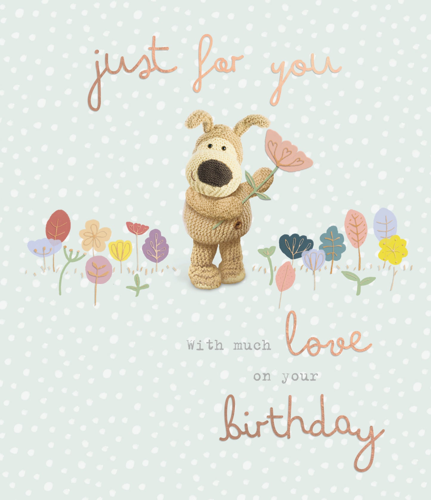 Boofle Floral Just For You Birthday Card