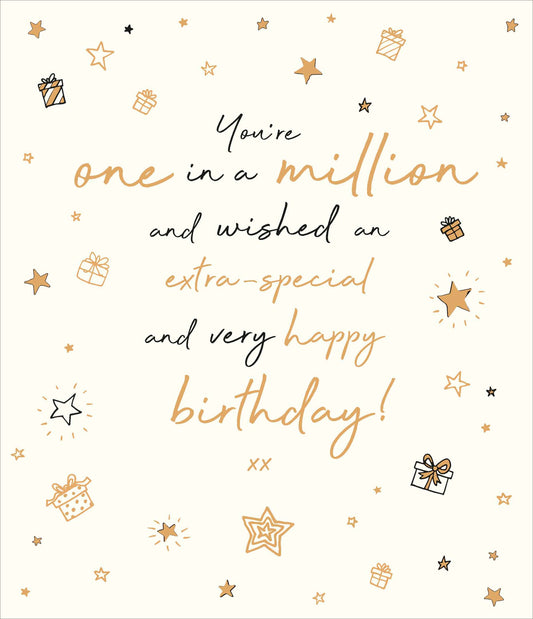 One In A Million Birthday Card