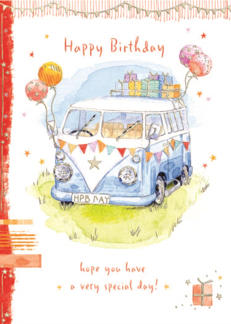 Camper Van Birthday Card