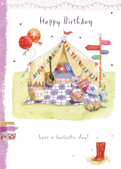 Festival Tent Birthday Card