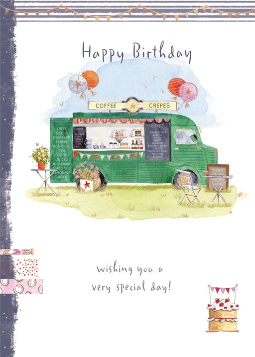 Coffee Van Birthday Card