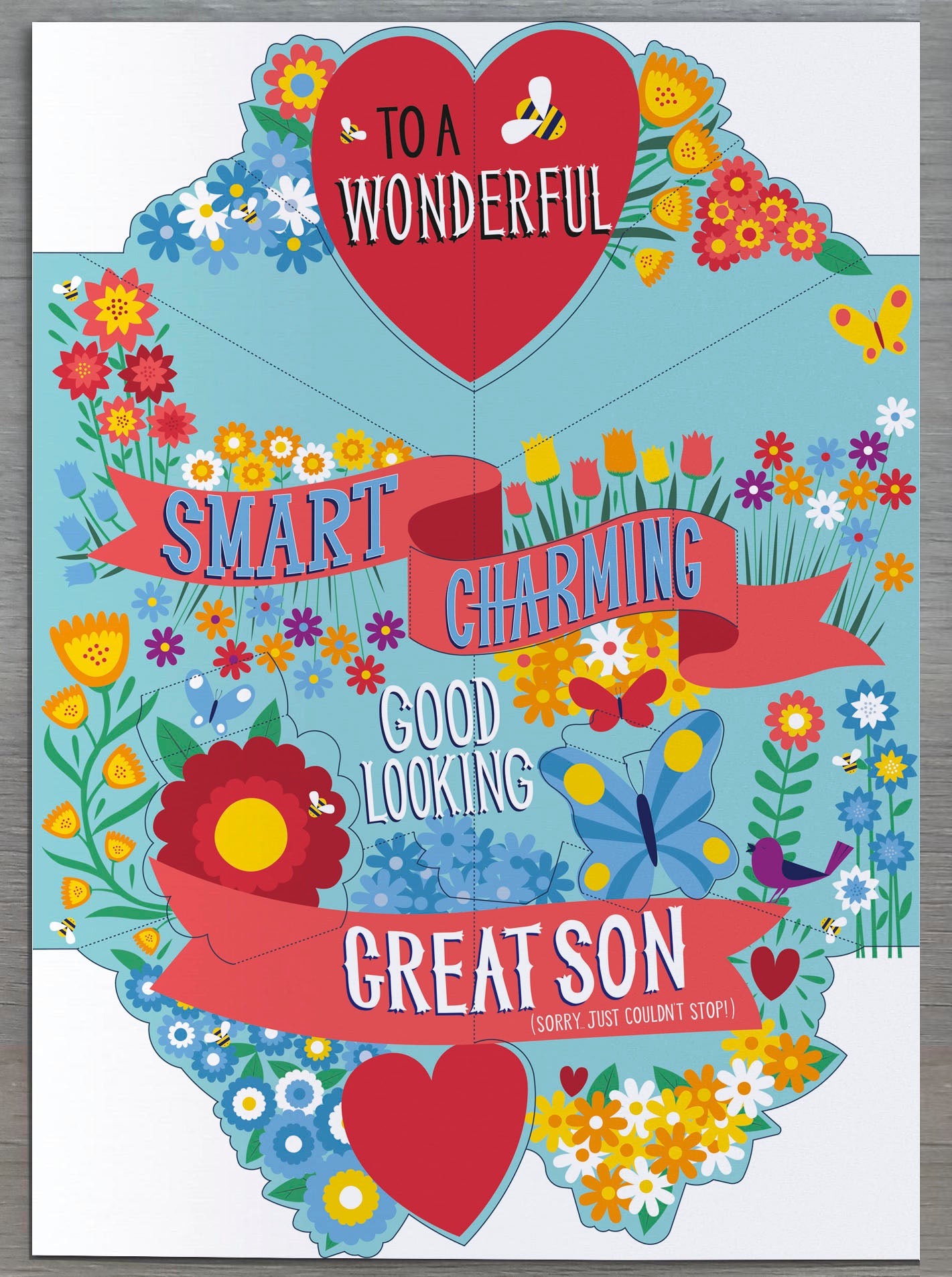 Mushy Gushy Son Birthday Card