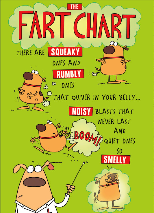 Fart Chart Birthday Card