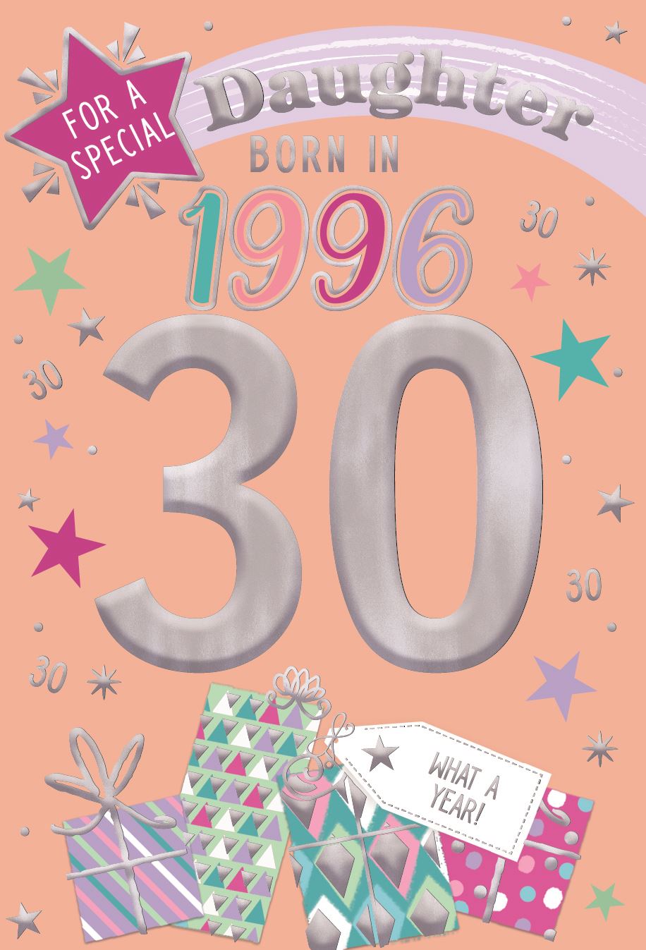 Daughter Born In 1996 - Age 30 Birthday Card