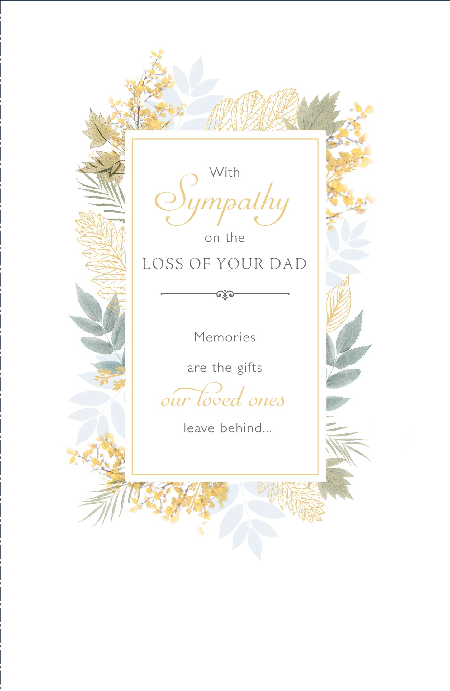 Leaves Sympathy Loss Of Dad Card
