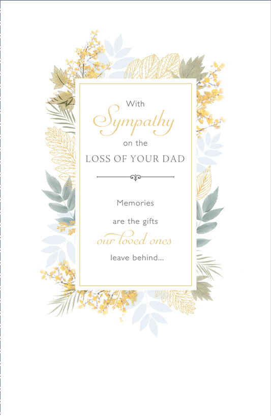 Leaves Sympathy Loss Of Dad Card