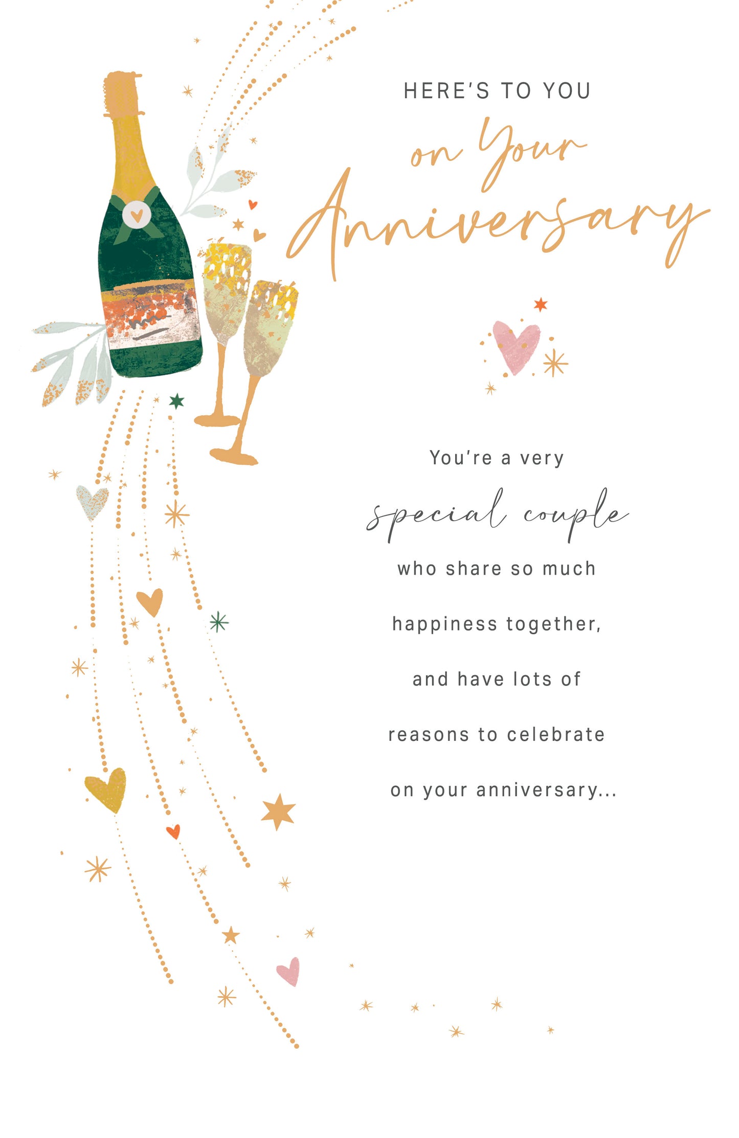 Champagne On Your Anniversary Card