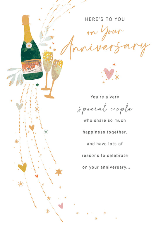 Champagne On Your Anniversary Card