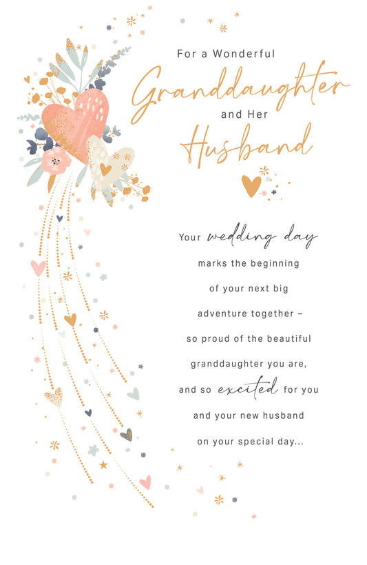 Granddaughter & Her Husband Wedding Day Card