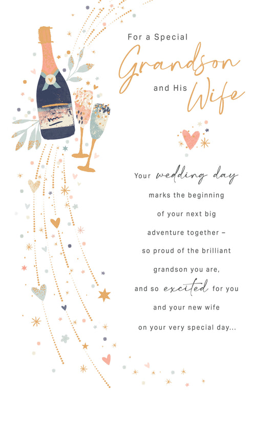 Grandson & His Wife Wedding Day Card