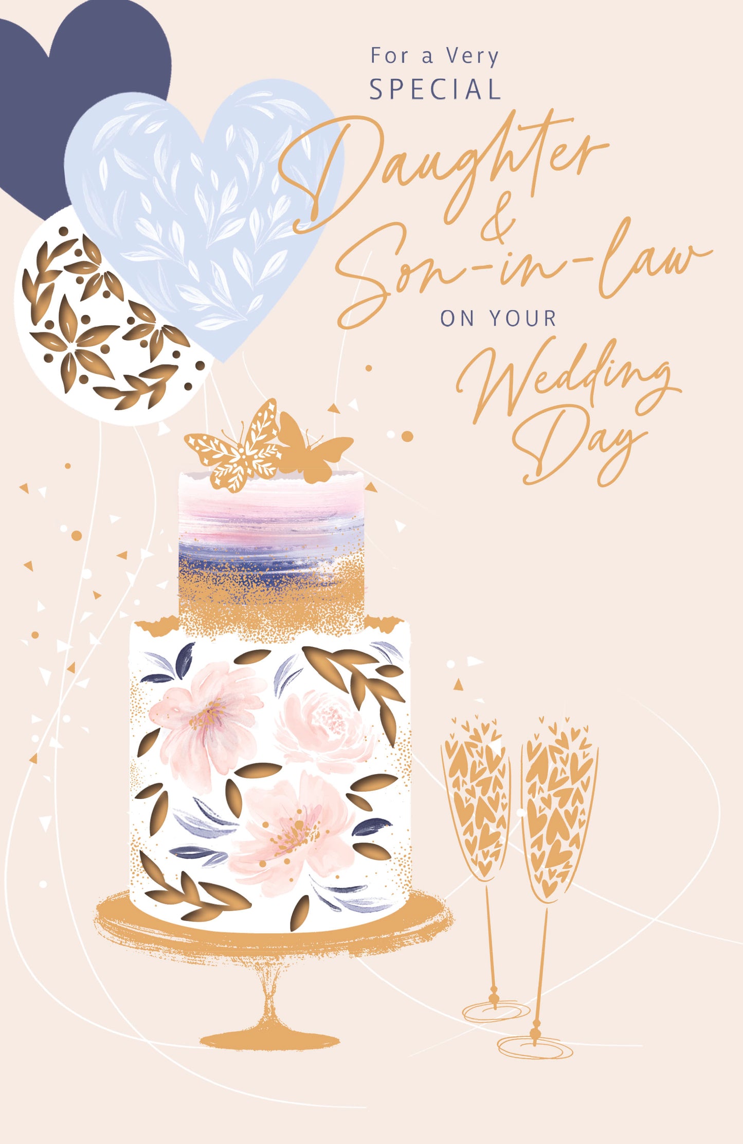 Daughter & Son In Law Wedding Day Card