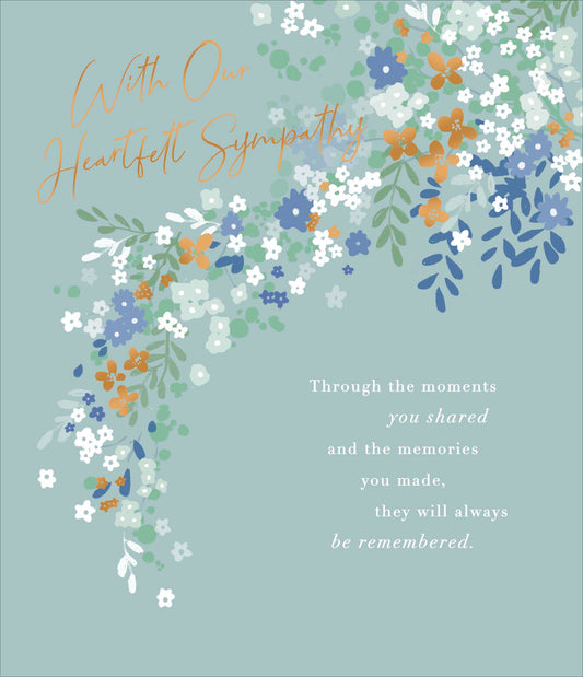 Floral With Our Heartfelt Sympathy Card