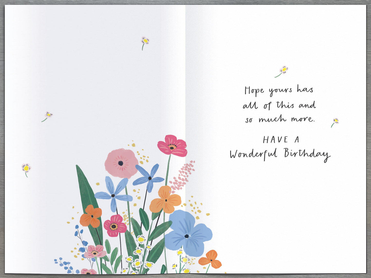 Floral Vase Perfect Day Birthday Card